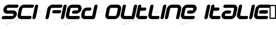 Sci Fied Outline Italic字体转换